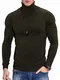 REHYPE Herren Rollkragen-Pullover Strickpullover Feinstrick Sweatshirt PU-711 Khaki M