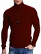 REHYPE Herren Rollkragen-Pullover Strickpullover Feinstrick Sweatshirt PU-711 Weinrot M