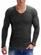 REHYPE Herren V-Neck Pullover Feinstrick Sweatshirt Longshirt Pulli PU-772 Dunkelgrau M