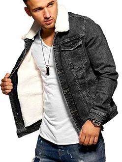 Rello & Reese Herren Jeansjacke mit Teddyfell Jacke M-4111 Rello & Reese Herren Jeansjacke mit Teddyfell Jacke M-4111
