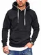 JACK & JONES Herren Hoodie Kapuzenpullover Casual Unifarben Meliert (L, Tap Shoe/White)