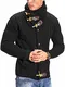 Rello & Reese Herren Strickjacke Pullover Grobstrick Jacke Sweatjacke MT-7705 [Schwarz, M]
