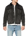 Levi's Herren Type 3 Sherpa Trucker Jacke Schwarz/Creme/Dunkelgrau