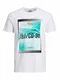 JACK & JONES Herren T-Shirt, Fit: Slim-Friday Tee White, M