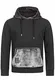 Redbridge Herren Hoodie Kapuzenpullover Teddyfell Pullover Kunstfell Schwarz M