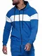 OneRedox Herren Pullover Zip Jacke Sweatshirt Longsleeve Langarm Hoodie Modell H-1268 Blau Weiss XS