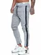 Koburas Herren Jogging Hose Jogger Streetwear Sporthose Modell KO-13105-JG Grau Schwarz M