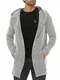 Redbridge Moderner Unisex Strickmantel mit Kapuze Lässiger offener Cardigan für Alltag und Freizeit Beige M