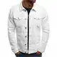 Youthny Herren Jeansjacke Jacke Hoodie Strickjacke Kapuzenpullover Vintage Jeans Jacke (L(EU M), Weiß 1)