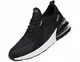 SINOES Herren Bequem Schnürer Mesh Ultra-Light Atmungsaktiv Gym Fitness Straßenlaufschuhe Sportschuhe Turnschuhe Schnürer Sneaker Laufschuhe Sport Freizeitschuhe