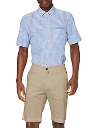 Herren Bermuda Cotton Shorts, Beige, 32