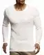 Leif Nelson Herren Pullover Warmer Strickpullover mit Rundhals-Ausschnitt für Männer Pulli für Winter LN7225 M Ecru
