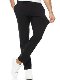 Herren Rodekro Performance Pants Herren Chino Herrenhose Super Stretch Stoffhose Black 34/32