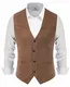 Herren Wildleder Anzug Weste Stickerei Casual Slim Fit Western Weste Weste Weste, D-Coffee-2026, Large