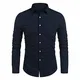 COOFANDY Langarmhemd Herren Party Shirt Freizeithemd Kent Kragenhemd(Dunkelblau,M)
