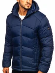 BOLF Herren Winterjacke Sportjacke Reißverschluss Casual Style [4D4] Dunkelblau (AB102)