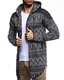 Leif Nelson Herren Sweatjacke Lange Freizeitjacke mit Kapuze Schwarze Übergangsjacke Basic Hoodie für Männer Kapuzenjacke Sweater Schwarz Medium