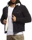 Leif Nelson Herren Kordjacke Basic Stretch Jacke mit Kapuze innen gefüttert Kapuzenjacke Übergangsjacke Freizeitjacke Slim Fit LN9610 Größe M Schwarz