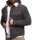Leif Nelson Herren Kordjacke Basic Stretch Jacke mit Kapuze innen gefüttert Kapuzenjacke Übergangsjacke Freizeitjacke Slim Fit LN9610 Größe M Anthrazit