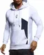 Leif Nelson Gym Herren Fitness Langarmshirt Kapuzenshirt Slim Fit Männer Fitness Trainingsshirt Hoodie T-Shirt Sportshirt Laufshirt Bekleidung für Bodybuilding Training LN8345 Grau-Dunkel Blau Medium