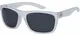 La Optica B.L.M. Herren Sonnenbrille UV400 Männer Sportbrille Fahrradbrille - Gummiert Transparent Durchsichtig (Gläser: Grau)