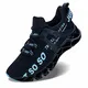 Wonesion Herren Fitness Laufschuhe Atmungsaktiv rutschfeste Mode Sneaker Sportschuhe,5 Blau,43 EU