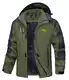 MAGCOMSEN Winterjacke Herren Outdoor Kapuzenjacke Atmungsaktiv Schneejacke Männer Softshelljacke Wasserdicht Arbeitsjacke Warm Regenjacke Armeegrün M