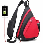KAKA Sling Bag Crossbody Rucksack Schwarz
