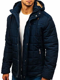 BOLF Herren Jacke mit Kapuze [4D4] Dunkelblau (4D4)