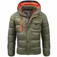 Geographical Norway Herren Steppjacke Citernier Kaki - M - mit UD Beanie