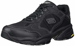 Herren Vigor 3.0 sneakers, Black Leather Black Mesh Pu Black Trim, 43 EU