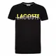 Lacoste Herren TH4907 T-Shirt Rundhals, Männer Logo Tshirt,Print Tee, Regular Fit,Black/Jonquille-White-Black(SM5),X-Small (2)