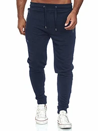 Herren Jogginghose Jogger Hose Freizeithose Sweat-Pants R-B-J M4236-Dunkelblau-XL