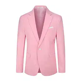 Herren Sakko Slim Fit Anzugjacke für Business Hochzeit Freizeit Sportsakko 1 Knöpfen Blazer