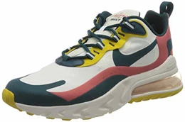 Herren Air Max 270 React Laufschuh, Summit White/Midnight Turq-Pueblo red, 43 EU