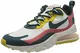 Nike Herren Air Max 270 React Laufschuh, Summit White/Midnight Turq-Pueblo red, 43 EU
