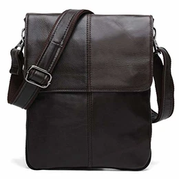 Umhängetasche Herren Leder Schultertasche Herrentasche für Arbeit Reise Alltagsleben