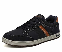 Freizeitschuhe Herren Sneaker Mode Herrenschuhe Walkingschuhe Atmungsaktiv Trainers Größe 41-46 EU (A Blau, 43 EU)