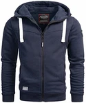 A. Salvarini Herren Pullover Langarm Sweatshirt Kapuzen Hoodie Biker AS123 (AS-123) Navy (AS-123-Navy-Gr.M)