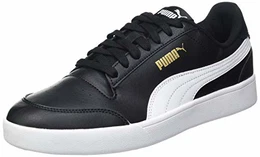 Unisex Shuffle Sneaker, Schwarz (Black White Team Gold), 43 EU