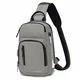 Wind Took Schultertasche Herren Taschen Brusttasche Sling Bag Crossbody Rucksack mit USB Ladeanschluss Kopfhörer Loch für Reise Arbeit Sport Daypack, Grau