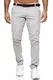Elara Herren Chino Hosen Gürtel Elegant Chunkyrayan MEL0151-Grau-31/34