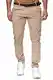 Elara Herren Chino Hosen Gürtel Elegant Chunkyrayan MEL0151-Beige-33/32