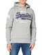 Superdry Mens VL NS Hood Hooded Sweatshirt, Grey Marl, Medium