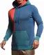 Leif Nelson Herren Hoodie Pullover mit Kapuze Kapuzenpullover für Männer Pulli Longsleeve Sweatshirt Langarm Slim Fit LN8350; Größe M, Indigo