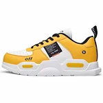 XIDISO Herren Mode Turnschuhe Freestyle Hohe Sneakers Gelb