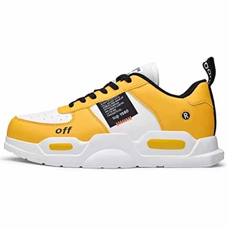 XIDISO Herren Mode Turnschuhe Freestyle Hohe Sneakers Gelb XIDISO Herren Mode Turnschuhe Freestyle Hohe Sneakers Gelb