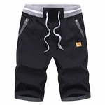 JustSun Kurze Hosen Herren Shorts Sommer Chino mit Tunnelzug Schwarz