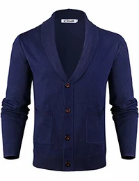 Herren Strickjacke Cardigan V-Ausschnitt Warmer und Slim-fit Strickpullover für Herbst und Winter S-XXL