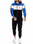 Code47 Herren Trainingsanzug Modell JG-1082 Blau/Weiss/Schwarz (JG-1082)